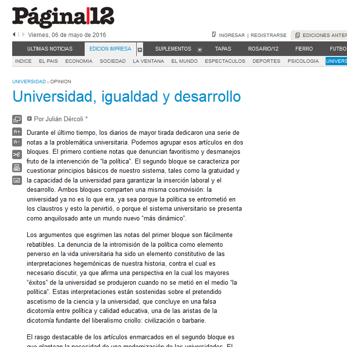 Universidad, igualdad y desarrollo