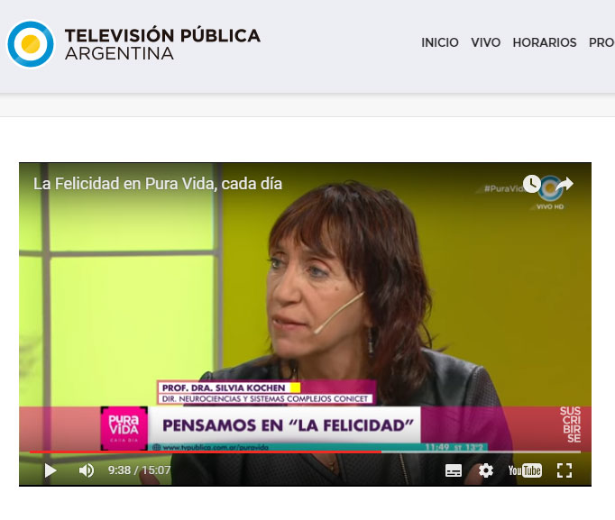 Entrevista a la Dra Silvia Kochen en la TV Pública