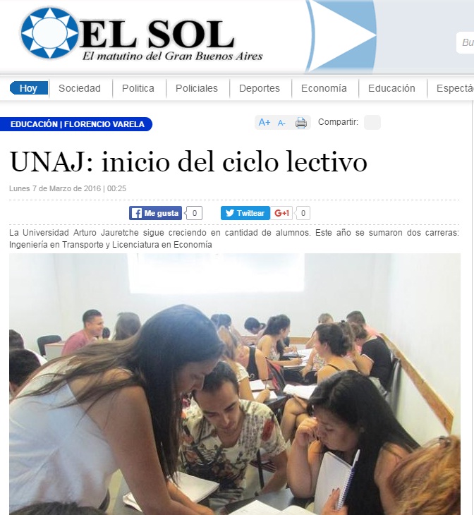 UNAJ INICIO DE CICLO LECTIVO