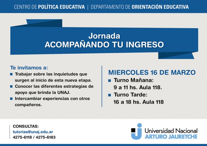 Jornada: Acompañando Tu Ingreso