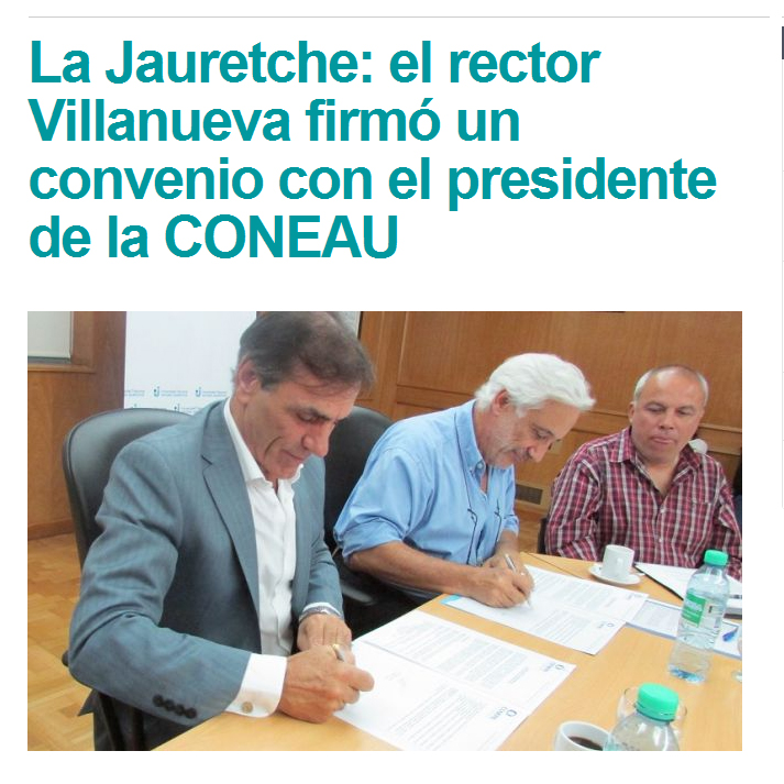 El rector firmo convenio con la CONEAU
