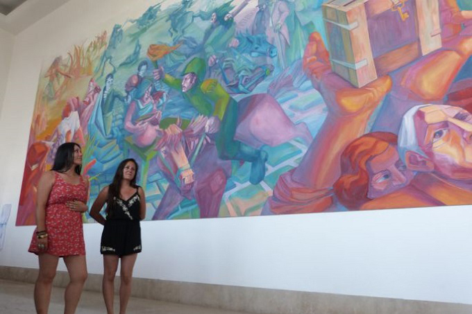 Inauguraron en la UNAJ el mural sobre la Historia Nacional