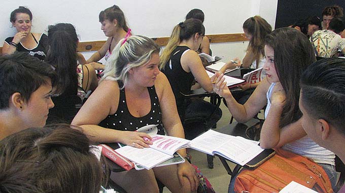 estudiantes en curso