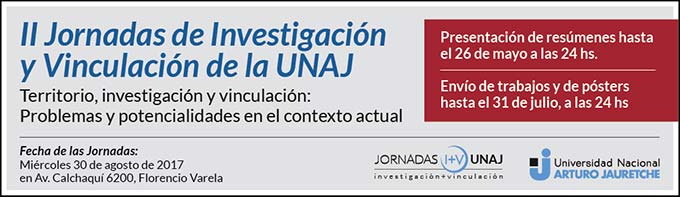 II Jornadas de Investigación y Vinculación de la UNAJ