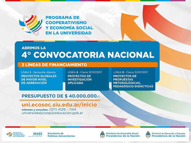 Cuarta Convocatoria - Programa de Cooperativismo