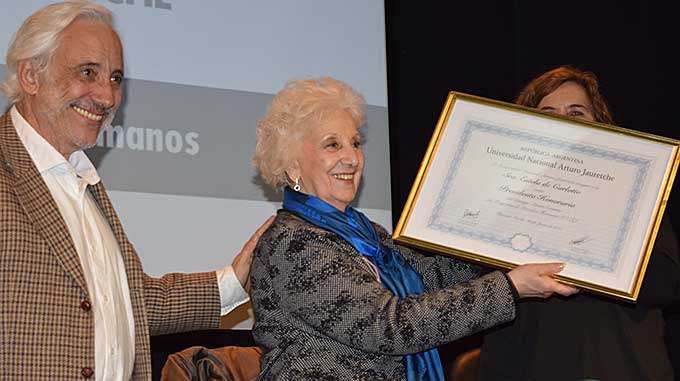 Estela de Carlotto participó de la presentación del Programa de Derechos Humanos