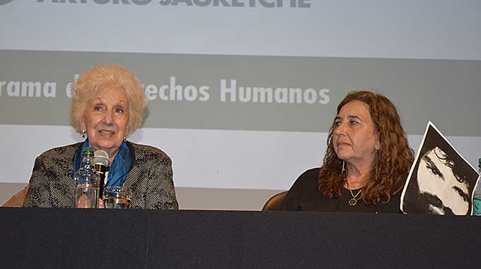 Estela de Carlotto participó de la presentación del Programa de Derechos Humanos