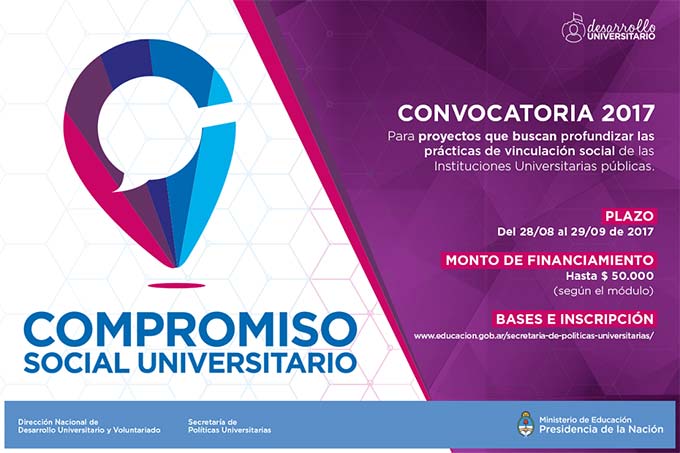 Convocatoria "Compromiso Social Universitario 2017"