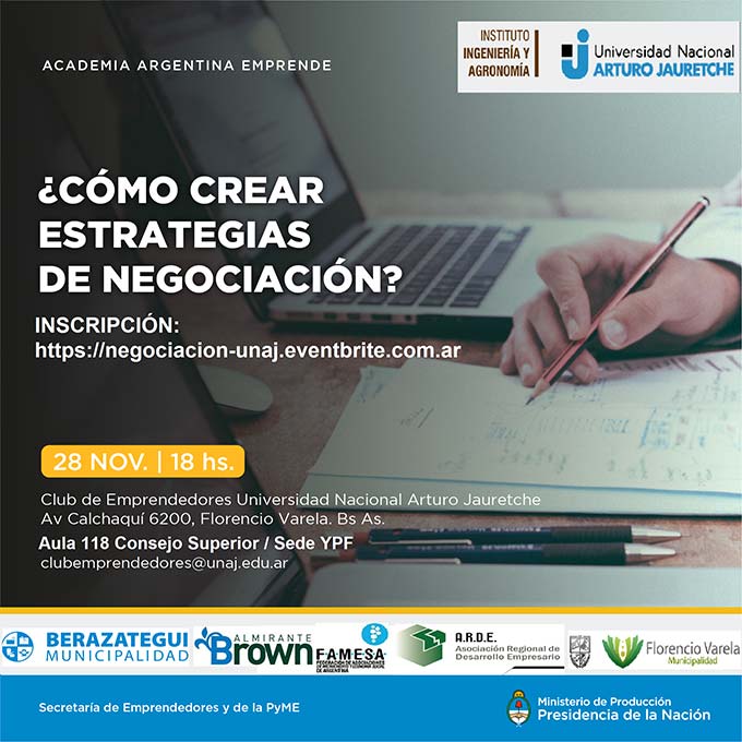 Taller "¿Cómo crear estrategias de negociación?" - Academia Argentina Emprende