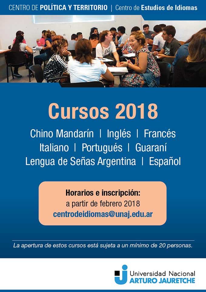 Cursos 2018 del Centro de Estudios de Idiomas