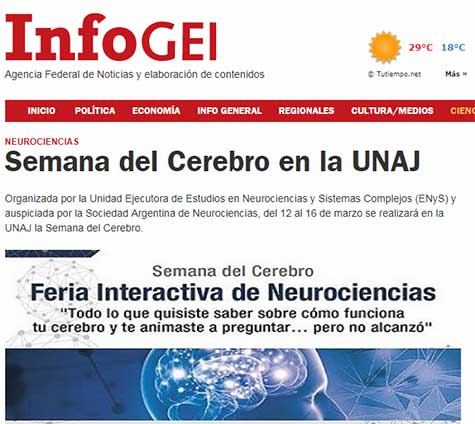 Semana del Cerebro en la UNAJ