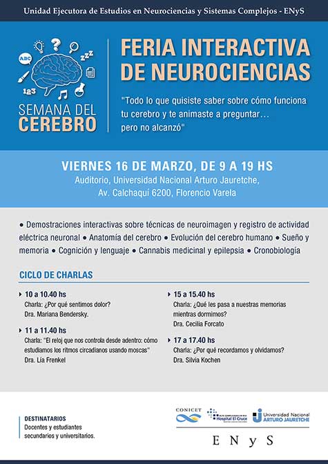 Feria de Neurociencias, 16 de marzo 2018