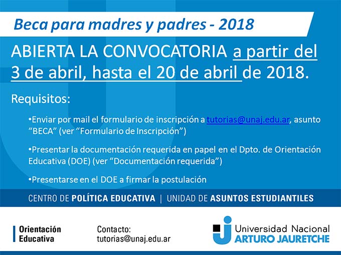 Beca Para Madres Y Padres 2018