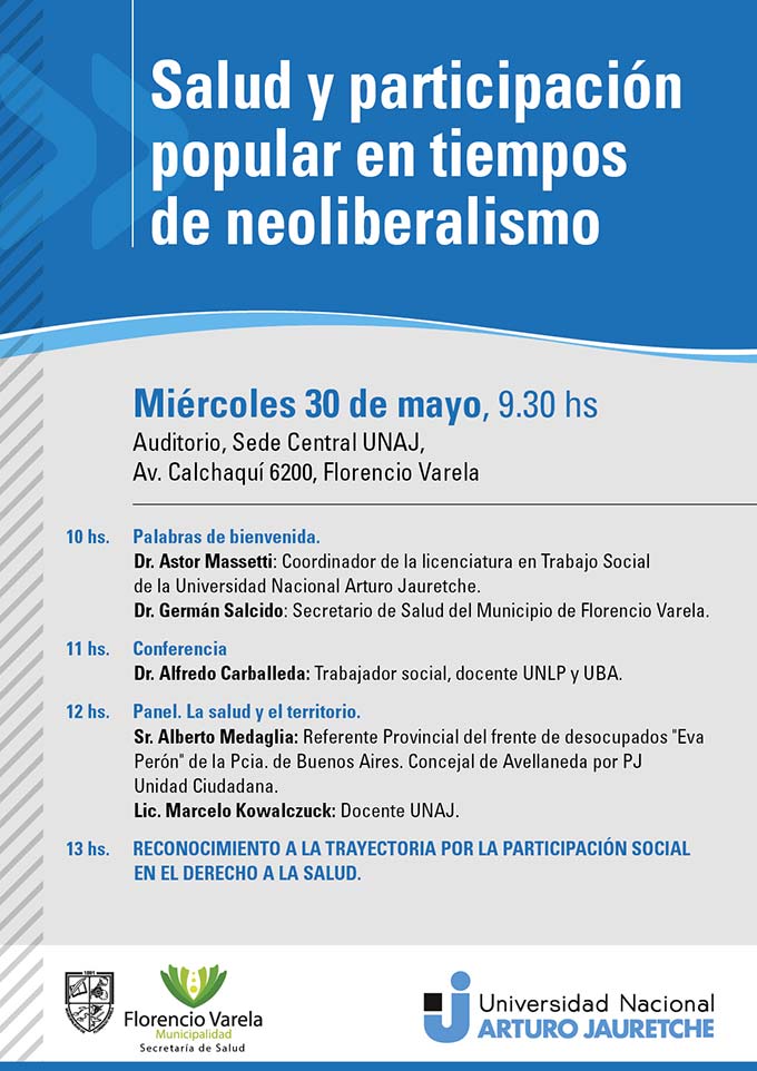 Salud y participación popular en tiempos de neoliberalismo. Homenaje al Dr. Vicente Ierace.