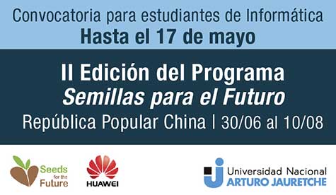 Convocatoria para estudiantes de Informática hasta el 17 de mayo - II Edición del Programa Semillas para el Futuro