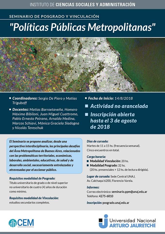 Seminario de Posgrado y Vinculación: Políticas Públicas Metropolitanas