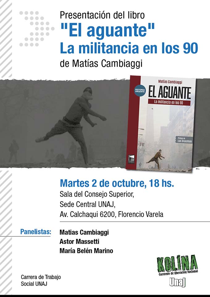 Presentación del libro "El aguante. La militancia en los 90", de Matías Cambiaggi