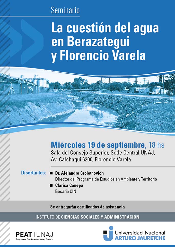 Seminario "La cuestión del agua en Berazategui y Florencio Varela"