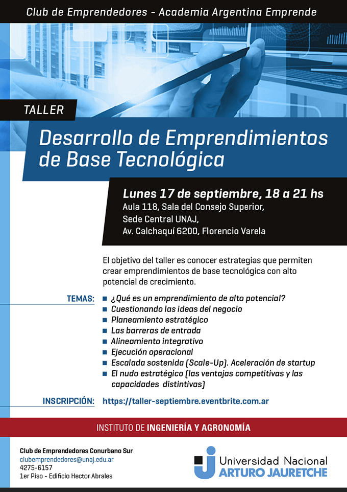 Desarrollo de Emprendimientos de Base Tecnológica