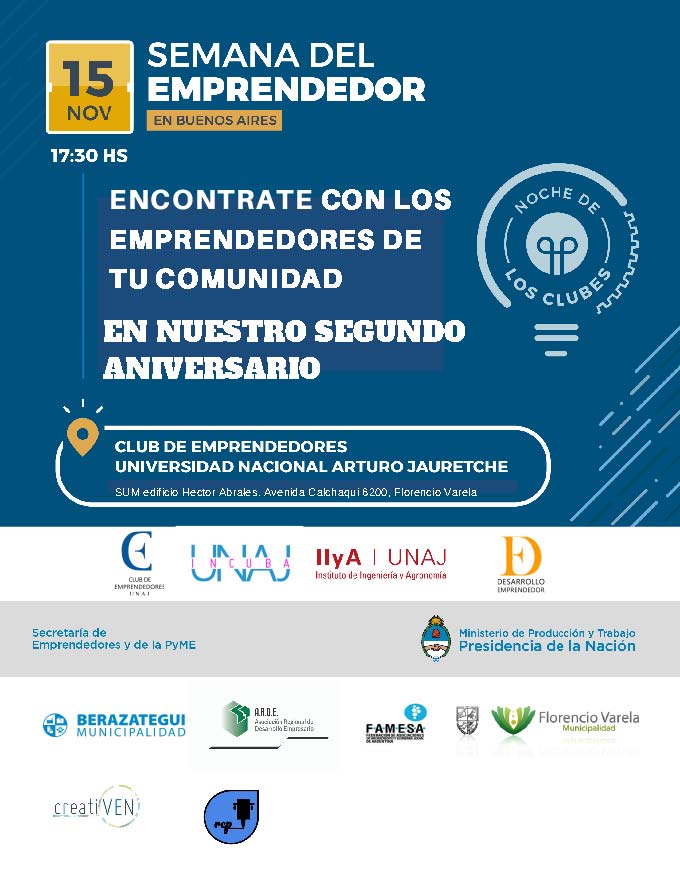Noche de Clubes - Club de Emprendedores de la UNAJ