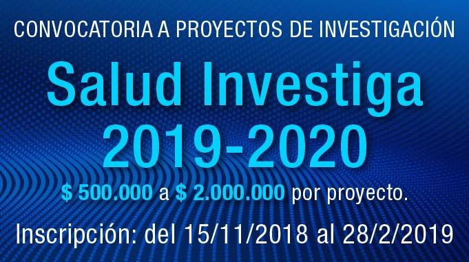 Convocatoria A Proyectos De Investigación Salud Investiga 2019-2020