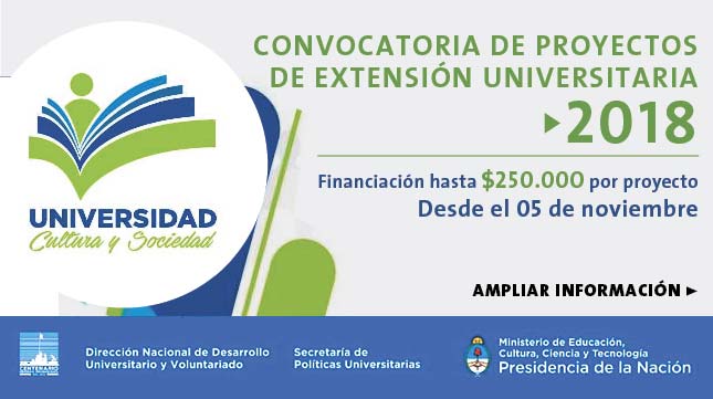 Convocatoria De Proyectos De Extensión 2018 