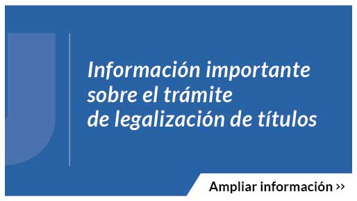 Información Importante Sobre El Trámite De Legalización De Títulos