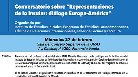 Conversatorio sobre "Representaciones de lo insular: diálogo Europa-América"
