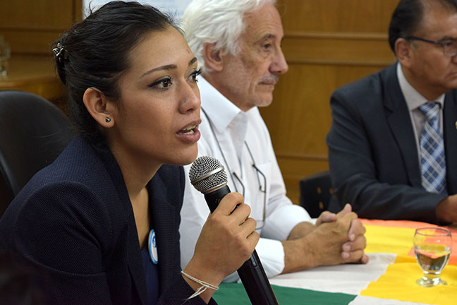 Charla de la presidenta del Senado del Estado Plurinacional de Bolivia Adriana Salvatierra