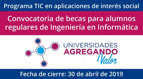 Convocatoria De Becas Para Alumnos Regulares De Ingeniería En Informática - Programa TIC En Aplicaciones De Interés Social