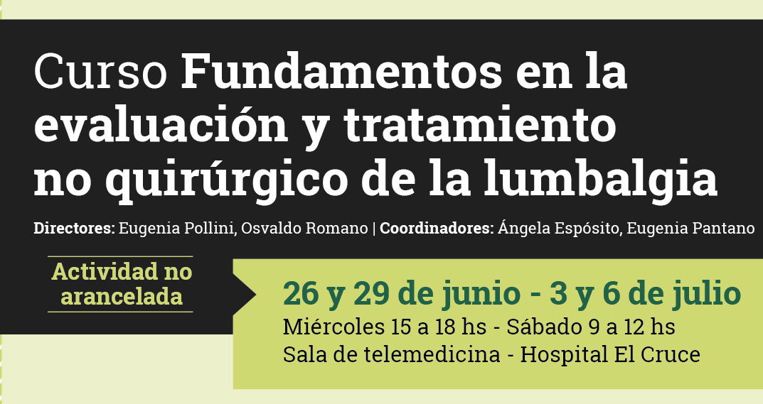 Curso: Fundamentos De La Evaluación Y Tratamiento No Quirúrgico De La Lumbalgia