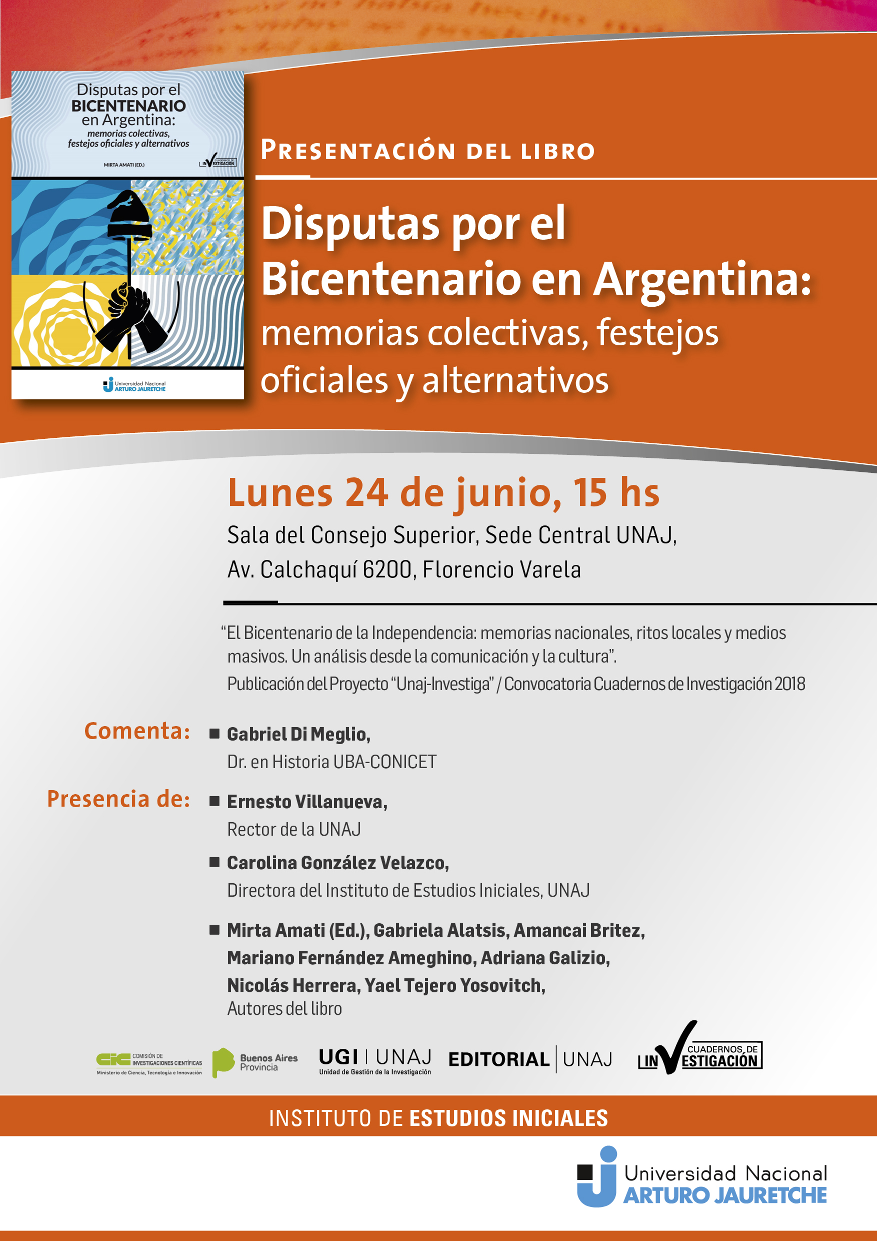 Presentación del libro "Disputas por el Bicentenario en Argentina: memorias colectivas, festejos oficiales y alternativos"