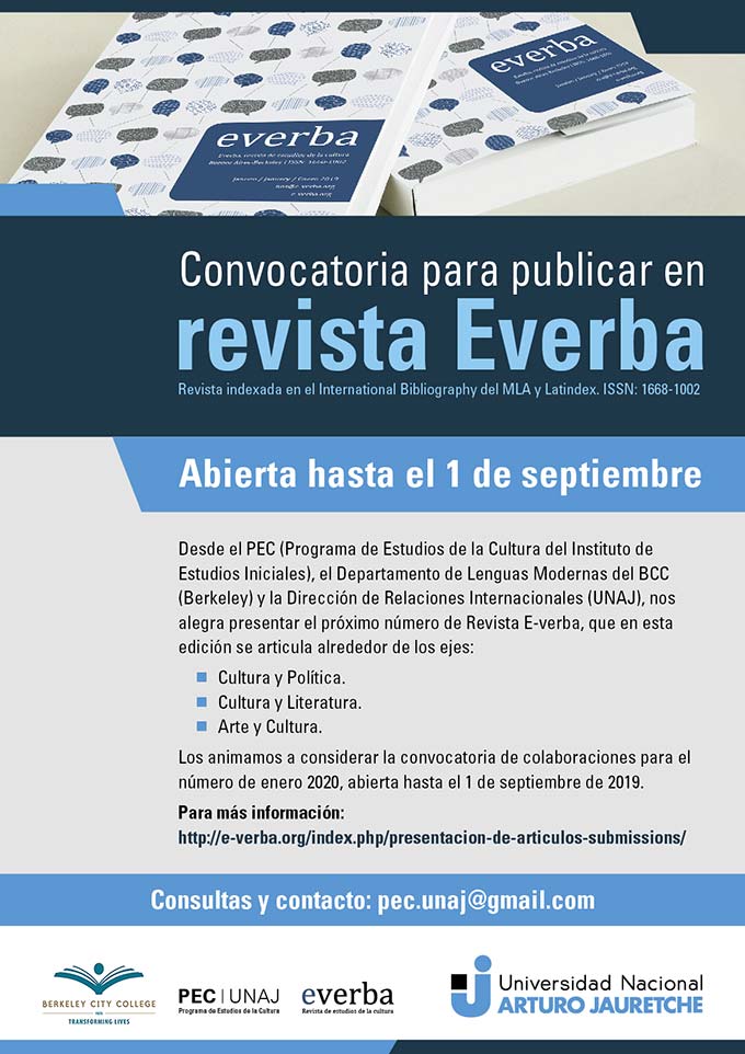 Convocatoria para publicar en revista Everba