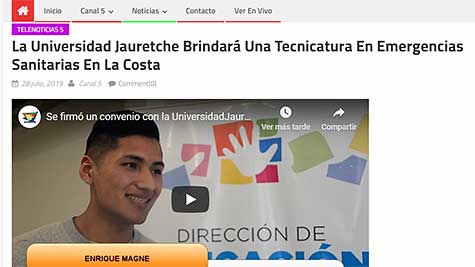La Universidad Jauretche Brindará Una Tecnicatura En Emergencias Sanitarias En La Costa