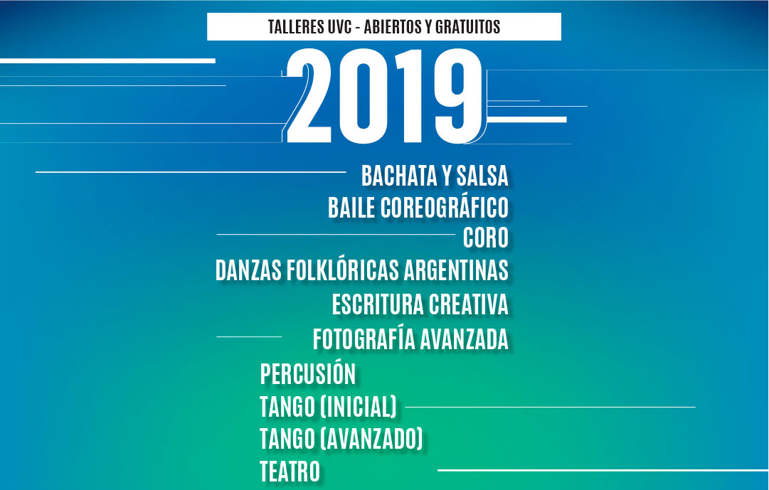 Talleres 2019 - Inscripciones Abiertas