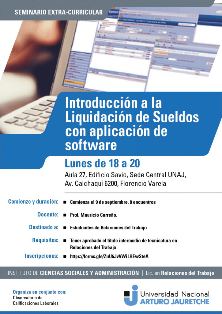 Introducción a la liquidación de sueldos con la aplicación de software