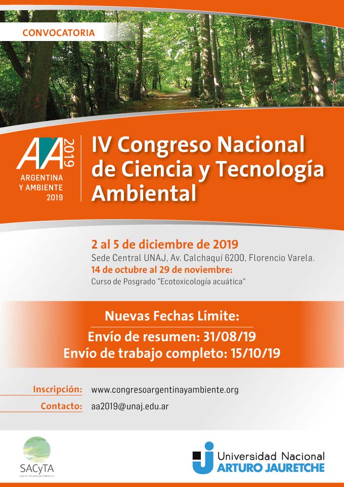 Convocatoria IV Congreso Nacional de Ciencia y Tecnología Ambiental