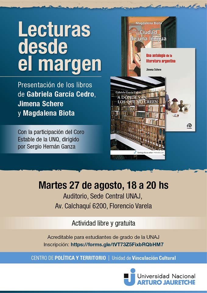 Lecturas desde el margen - Presentación de los libros de Gabriela García Cedro, Jimena Schere y Magdalena Biota