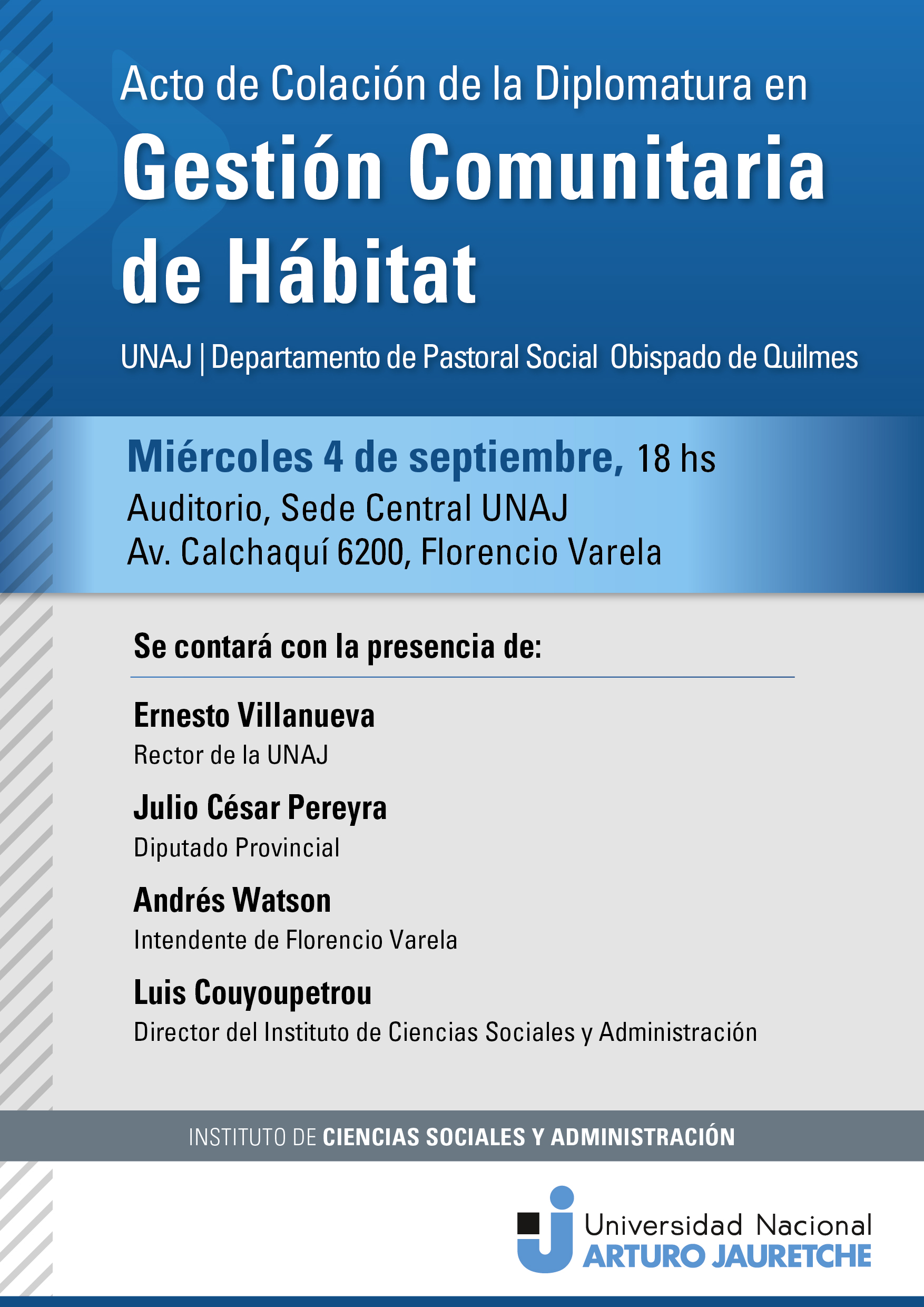 Colación de la Diplomatura en Gestión Comunitaria de Hábitat