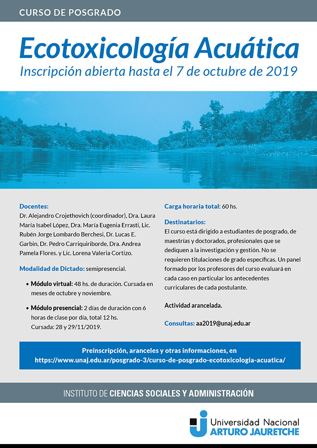 Curso ECOTOXICOLOGIA ACUATICA