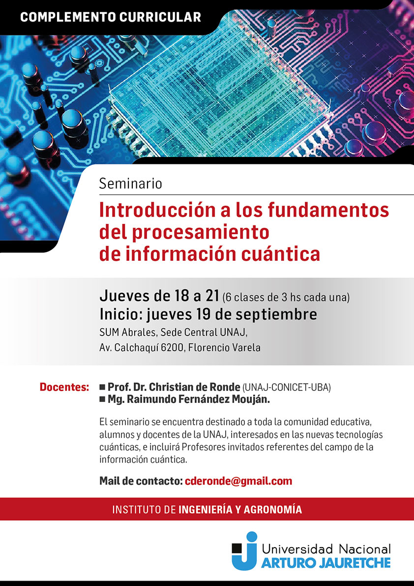 Seminario: Introducción a los fundamentos del procesamiento de informática cuántica