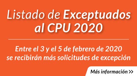 Listado De Exceptuados Al CPU 2020