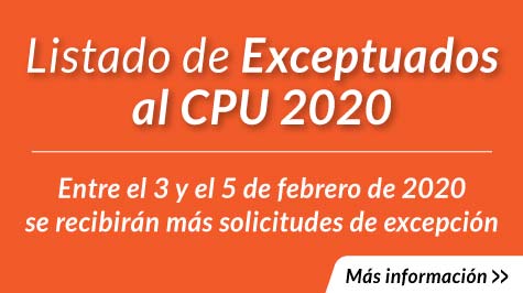 Listado De Exceptuados Al CPU 2020