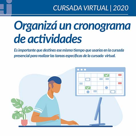 Organizá un cronograma de actividades