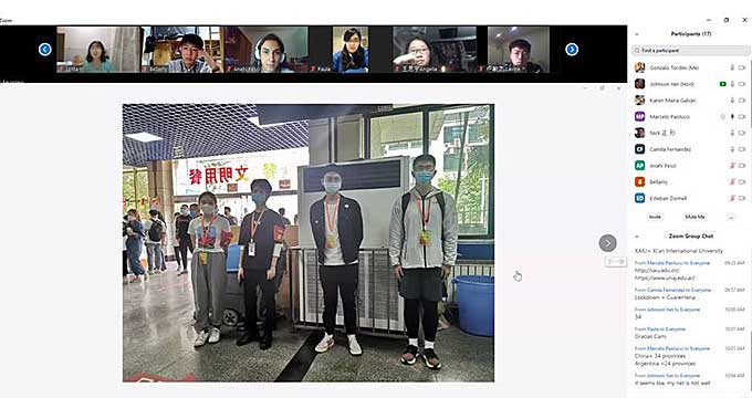 Actividad virtual con la Universidad Internacional de Xi´an, China