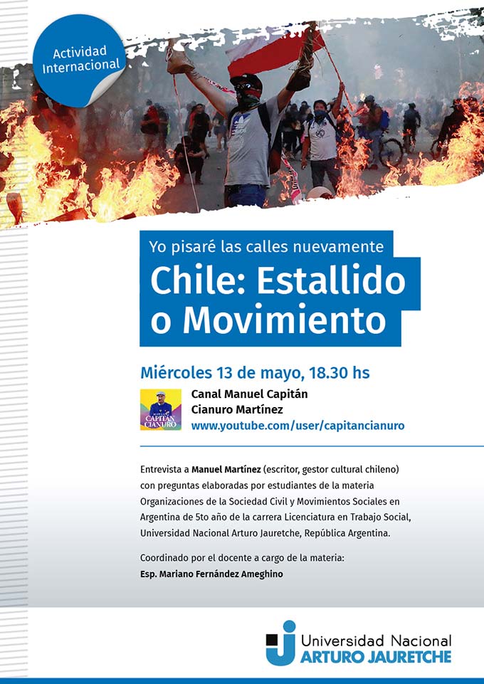 "Chile: Estallido o Movimiento". Entrevista a Manuel Martínez