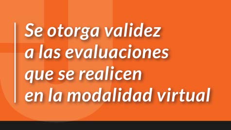 Se otorga validez a las evaluaciones que se realicen en la modalidad virtual