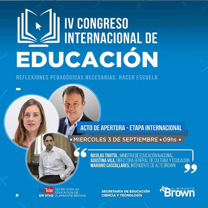 La UNAJ presente en la apertura del IV Congreso Internacional de Educación de Almirante Brown