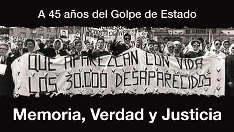 A 45 Años Del Golpe De Estado: Memoria, Verdad Y Justicia