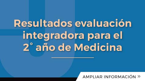 Resultados evaluación integradora para el 2do año de Medicina